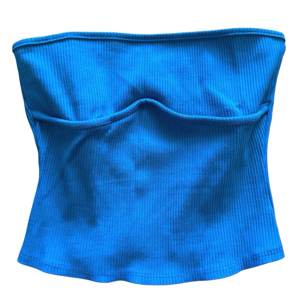 Lulu’s Ribbed Tube Top Blue XS